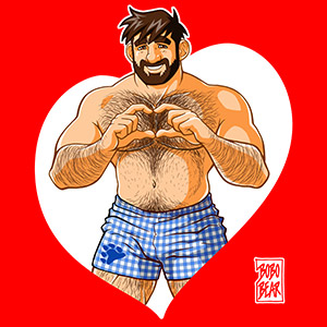 Bobo Bear - Adam i love you - heart