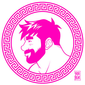 Bobo Bear - Adam likes Greece - pink