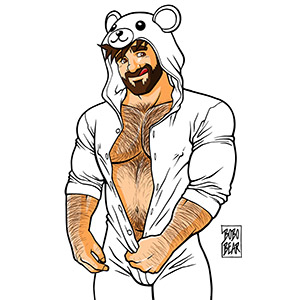 Bobo Bear - Adam likes teddy bears - half coloured