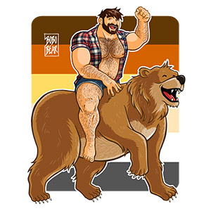 Bobo Bear: Adam likes to ride bears - bear pride