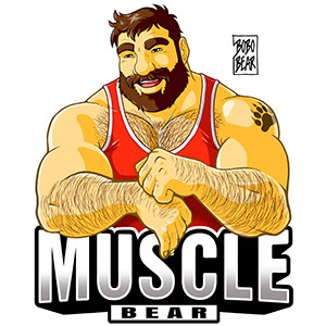Bobo Bear - Muscle Bear - Red tank top