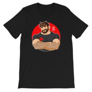 ADAM LIKES CROSSING ARMS - Short-Sleeve Unisex T-Shirt - Black, S