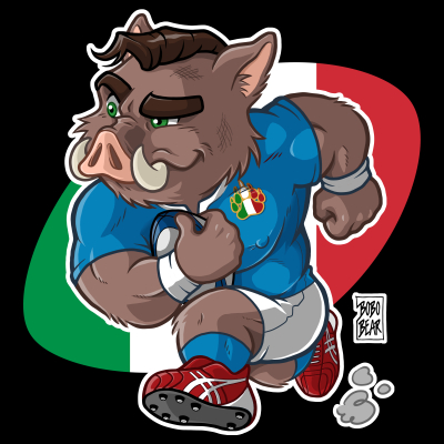 Bobo Bear: RUGBY BOAR - ITALY