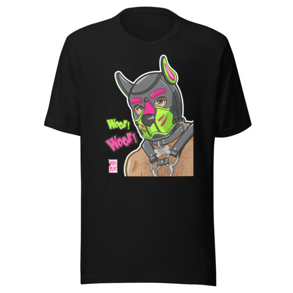 PUPPY WOOF WOOF - PINK GREEN OUTFIT - Bobo Bear Unisex t-shirt