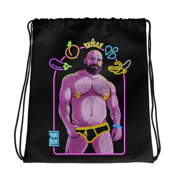 JIM LIKES NEON LIGHTS - Bobo Bear Drawstring bag