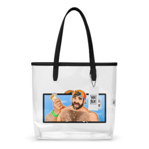 ADAM LIKES SUN LOTION - Bobo Bear Clear tote bag