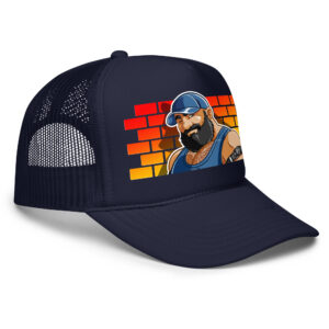 ROB LIKES RUBBER (BRICKWALL) - Bobo Bear foam trucker hat